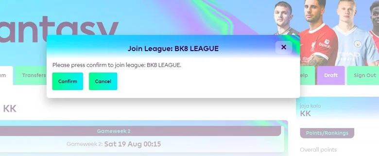 เข้าร่วมลีก bk8